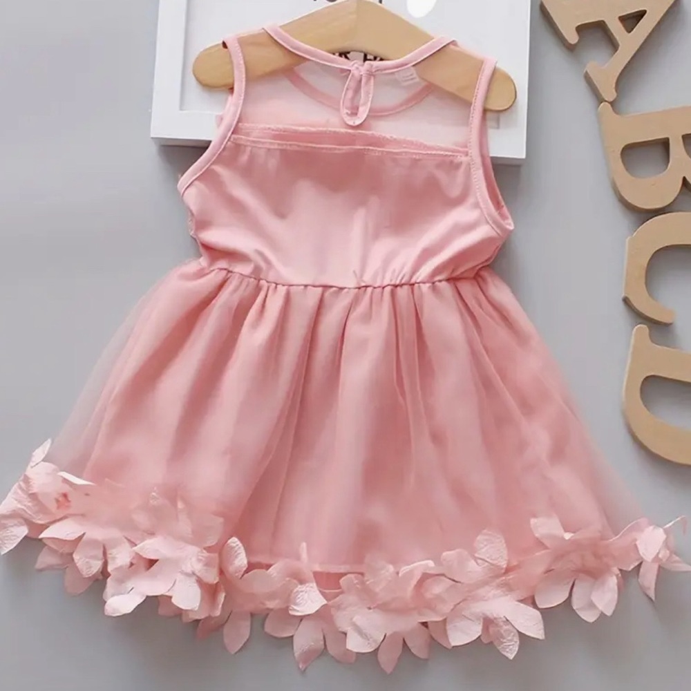 Pink flower spring dress - Picture 2 of 2